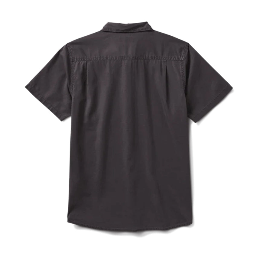 Roark Roark Men's Made To Fade Short Sleeve Woven - Washed Charcoal Washed Charcoal S Mens Button Up Short Sleeve Shirts