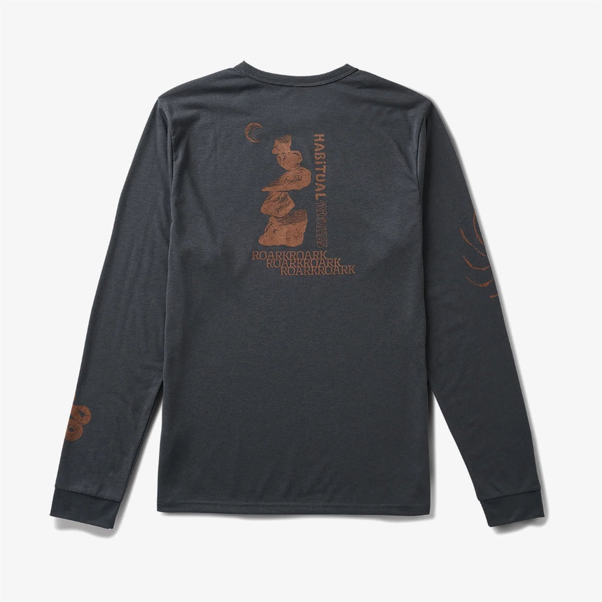 Roark Roark Men's Mathis Active Long Sleeve Shirt - Onyx Onyx S Mens Long Sleeve T-Shirts