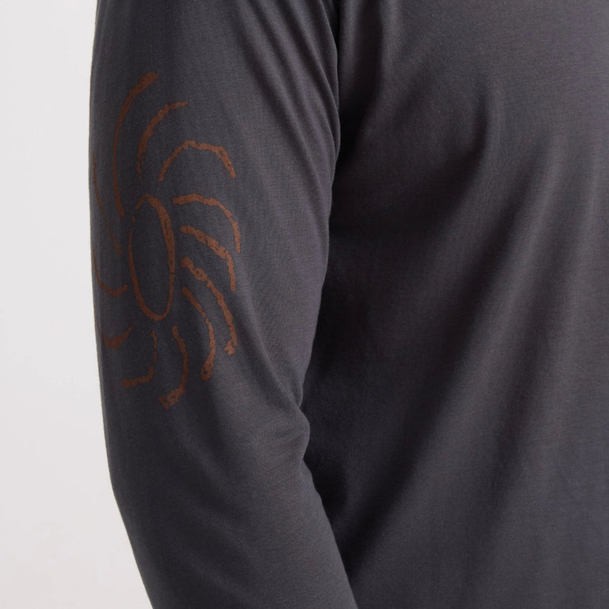Roark Roark Men's Mathis Active Long Sleeve Shirt - Onyx Onyx S Mens Long Sleeve T-Shirts