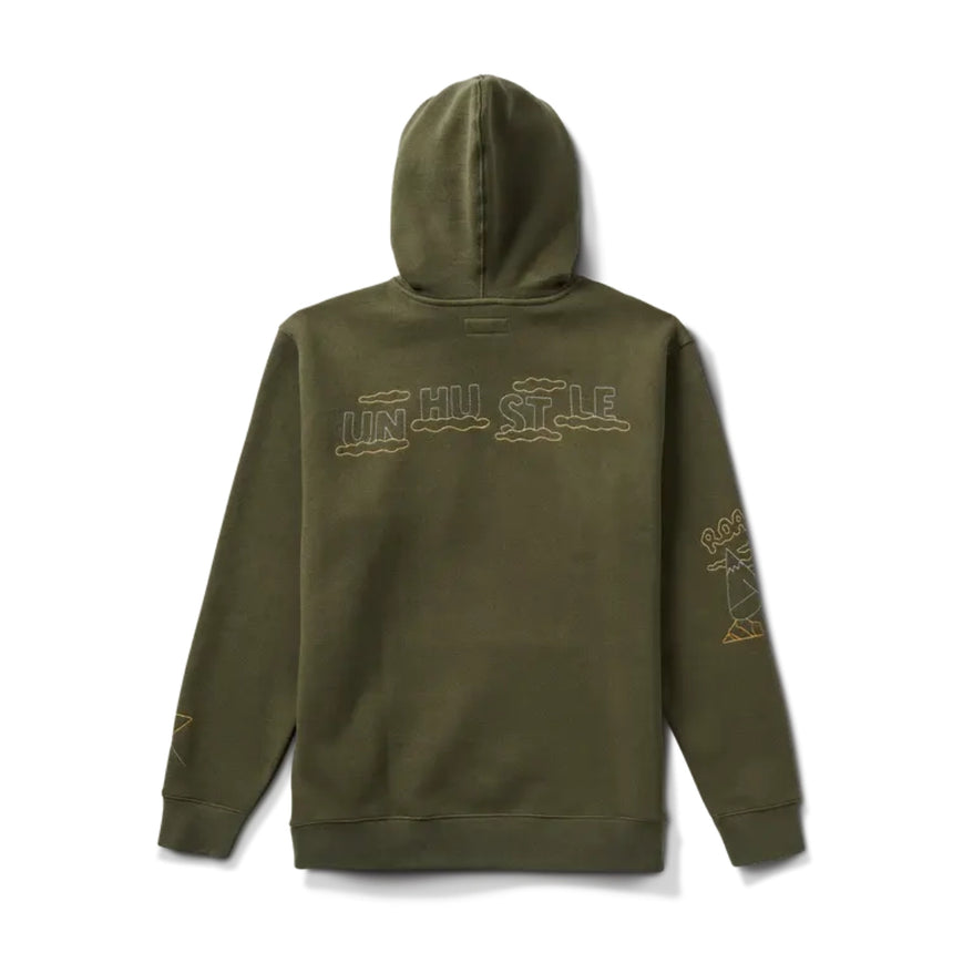 Roark Roark Men's Namastay Here Fleece Hoodie - Military Military S Mens Pullover Hoodies