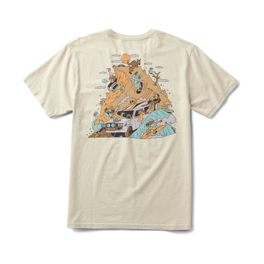 Roark Roark Men's Road Trip Club Short Sleeve Shirt - Ivory Ivory S Mens T-Shirts