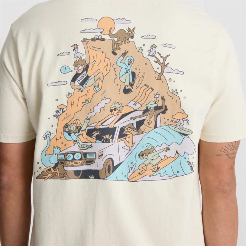 Roark Roark Men's Road Trip Club Short Sleeve Shirt - Ivory Ivory S Mens T-Shirts