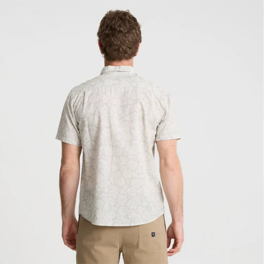 Roark Revival Roark Revival Journey Short Sleeve Woven Shirt Abstract Swirl Slate M Mens Button Up Short Sleeve Shirts