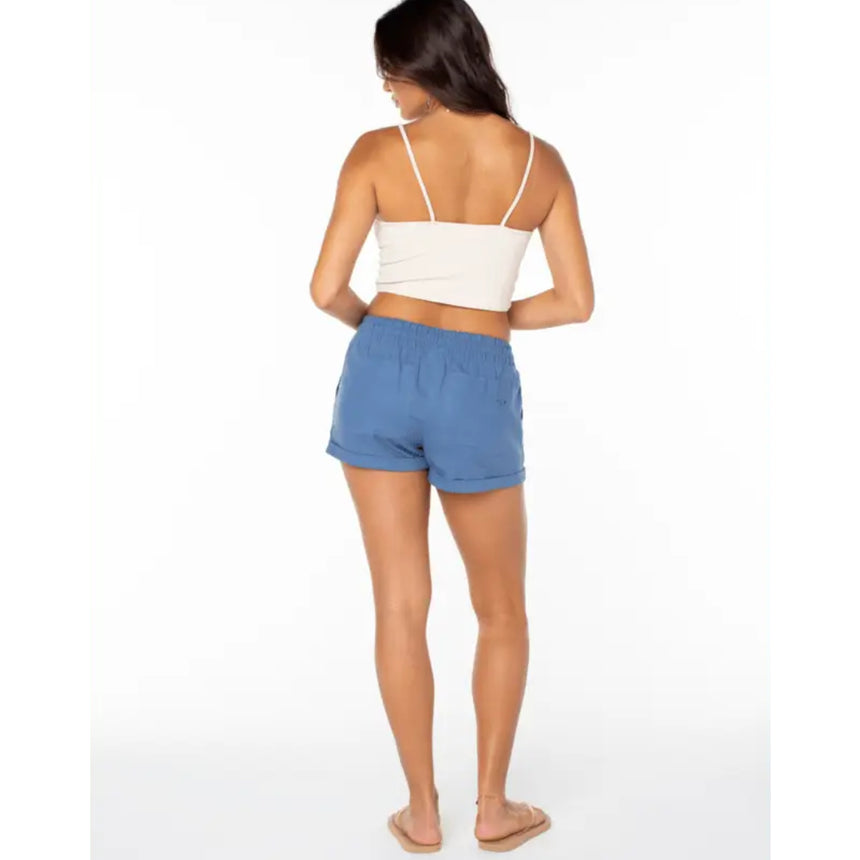 Roxy Roxy Women's Laguna Shorts BLUE HORIZON SOLID S Womens Fabric Shorts