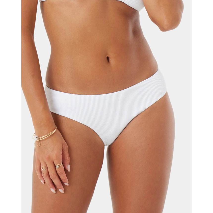 Roxy Roxy Women's Rib Love Hipster Full Bottoms White S Womens Bikini Bottoms