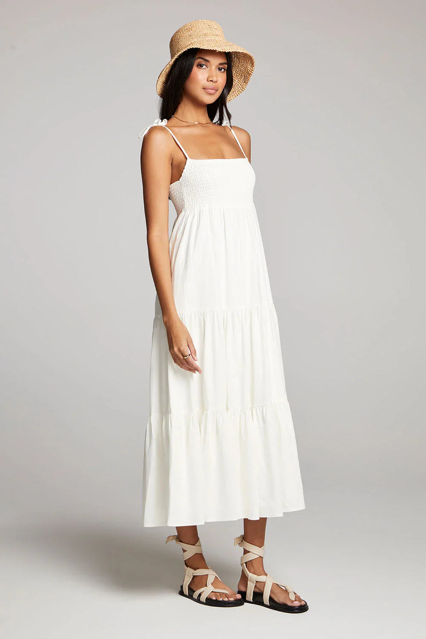 Saltwater Luxe Saltwater Luxe Women's Sorrento Midi Dress Salt XS Womens Long Dresses