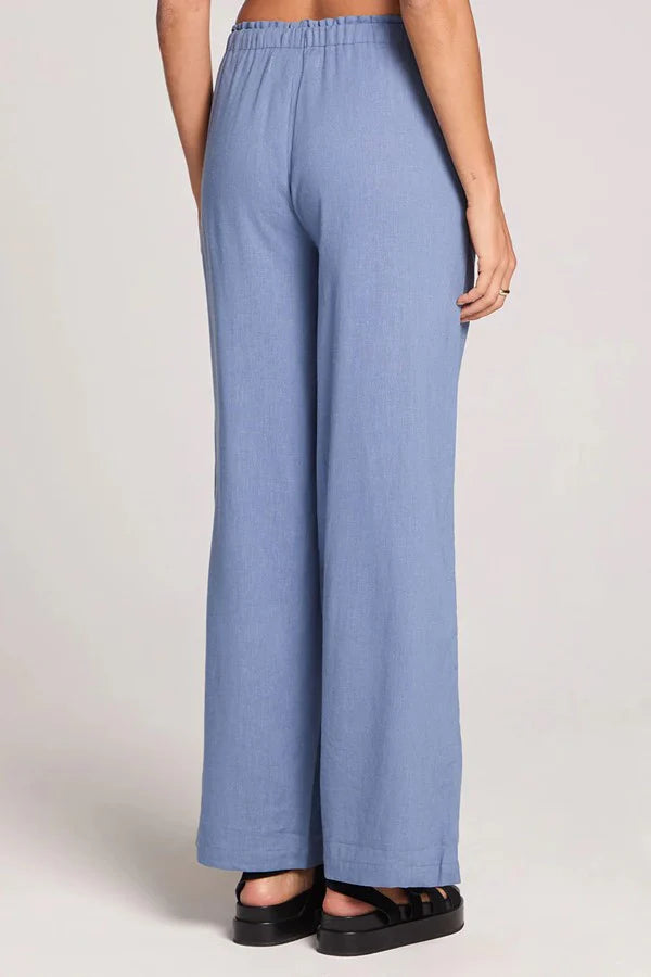 Saltwater Luxe Saltwater Luxe Women's Woven Pull On Pant - Worn Blue Worn Blue S Womens Pants and Jeans