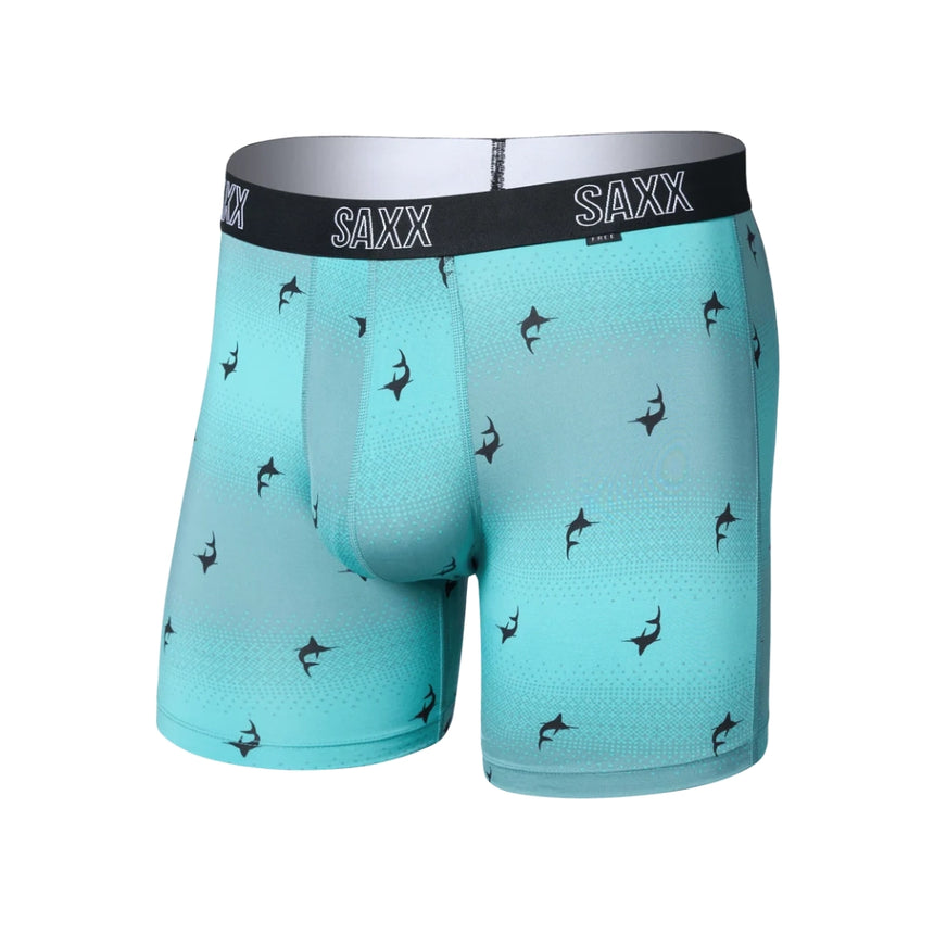 Saxx Saxx Men's Droptemp All Day Cooling Boxer Brief - Sailfish Ombre- Turquoise Sailfish Ombre- Turquoise S Mens Boxer Brief Underwear