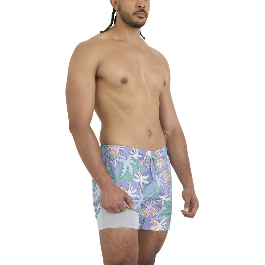 Saxx Saxx Men's Oh Buoy 2N1 Volley 5" - Xanadu-Lavender Xanadu-Lavender S Mens Elastic Casual Trunks