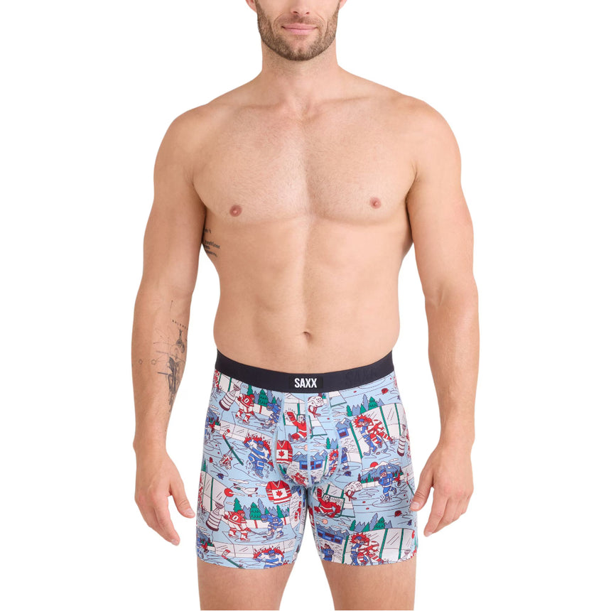 Saxx SAXX Men's 2 pk Vibe Xtra Boxer Briefs MITTS AND LUMBER/BLACK M Mens Boxer Brief Underwear
