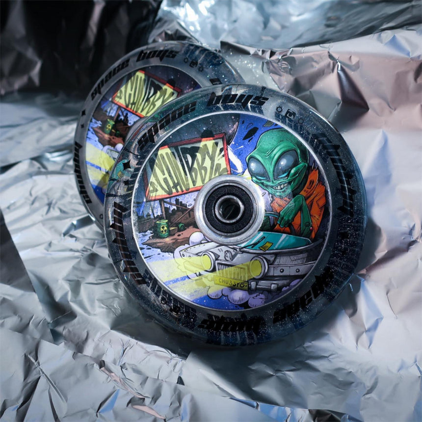 Chubby Spaceboys Alien Clear Glitter - Rueda individual