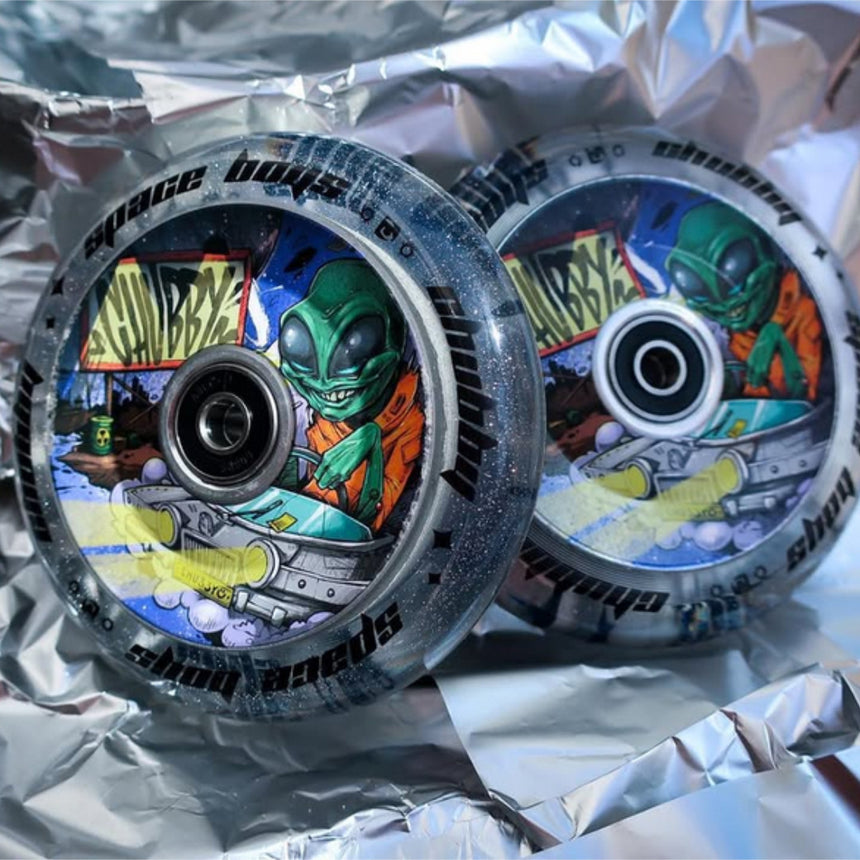 Chubby Spaceboys Alien Clear Glitter - Rueda individual