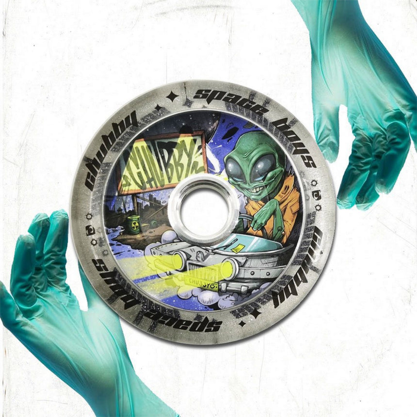 Chubby Spaceboys Alien Clear Glitter - Rueda individual