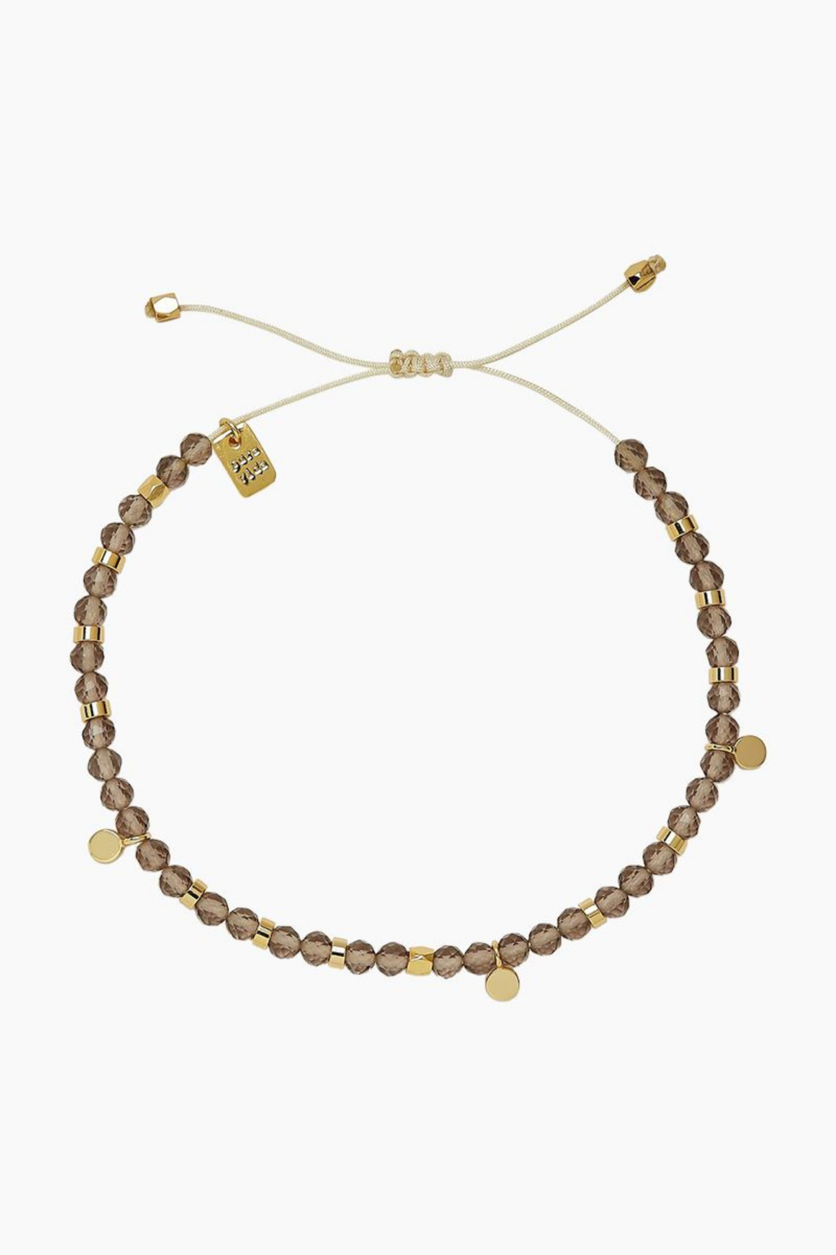 Pura Vida Smokey Quartz Beaded String Bracelet