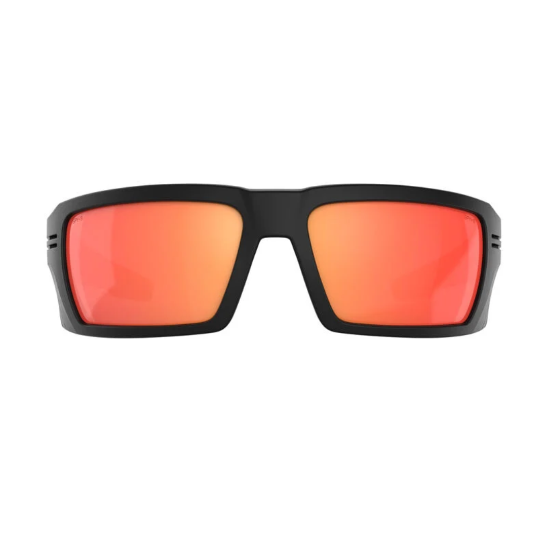 Gafas de sol Spy Rebar para hombre - ANSI negro mate Happy Boost polar naranja espejado