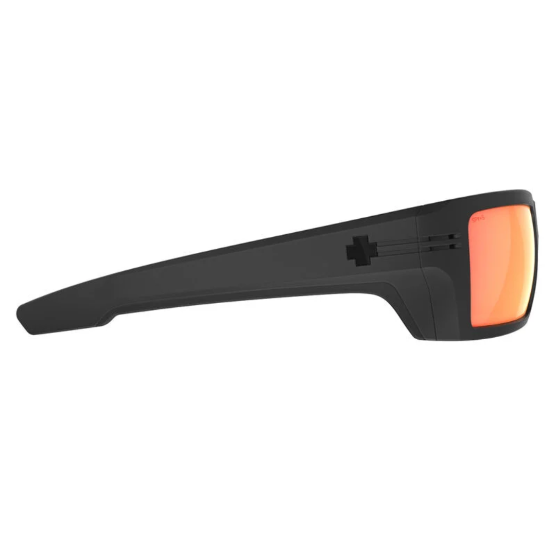 Gafas de sol Spy Rebar para hombre - ANSI negro mate Happy Boost polar naranja espejado