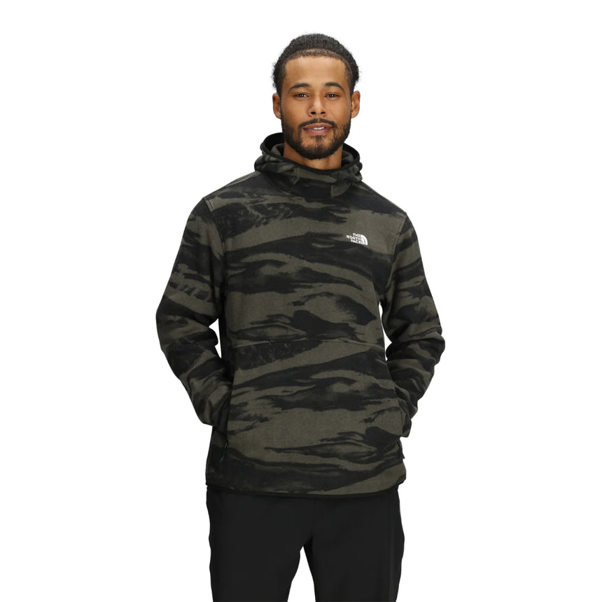 The North Face The North Face Men's Glacier Fleece Pullover Hoodie - Print New Taupe Green Edge of Light Print M Mens Pullover Hoodies