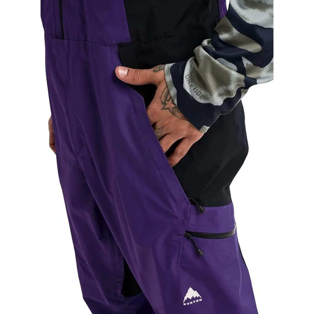Burton Burton Men's Reserve GORE-TEX® 2L Bib Pants - Prism Violet/True Black Prism Violet/True Black XS Mens Snowboard Bib Pants