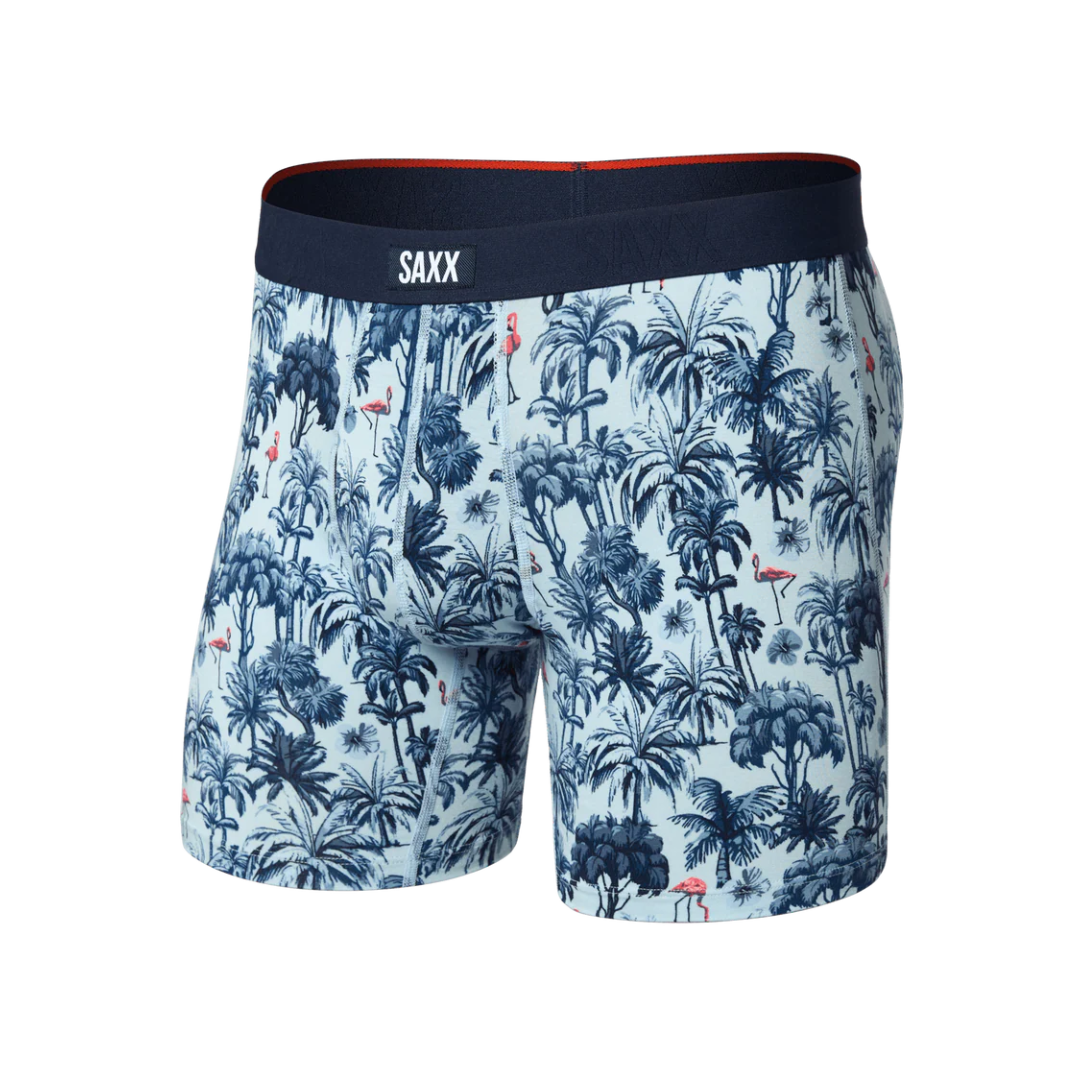 Saxx Men's Vibe Xtra Soft Comfort Boxer Brief Fly - Palm Mix-Atmosphere