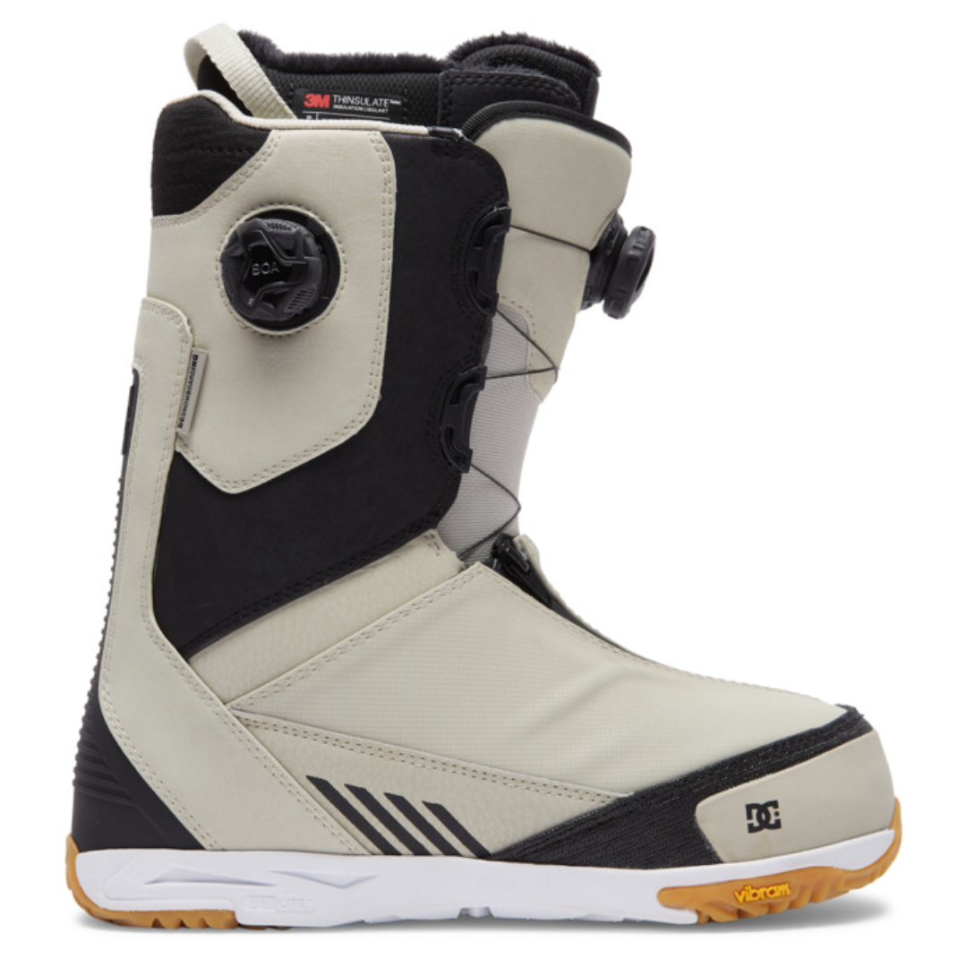 DC Men's Transcend BB2 Boa Snowboard Boots -Off White/Gum