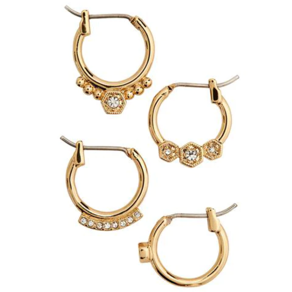 Ensemble de boucles d'oreilles créoles Luv Aj Full Bloom