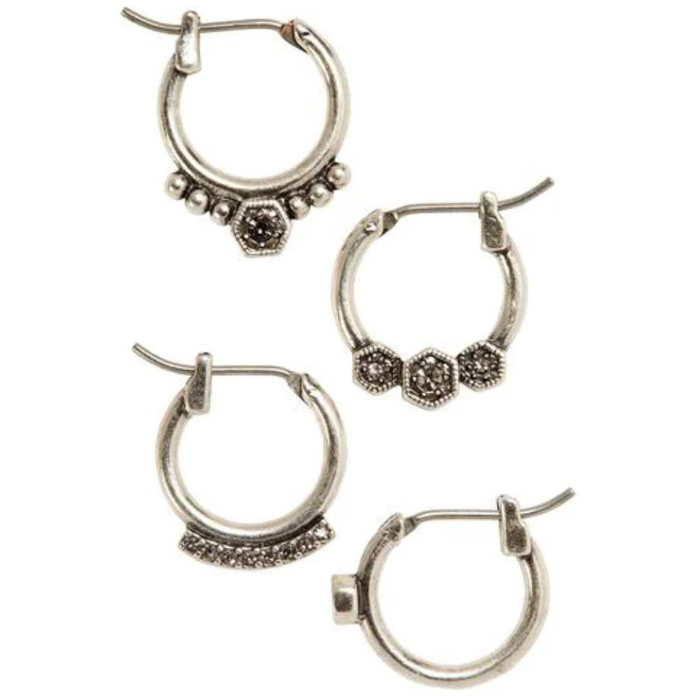 Ensemble de boucles d'oreilles créoles Luv Aj Full Bloom