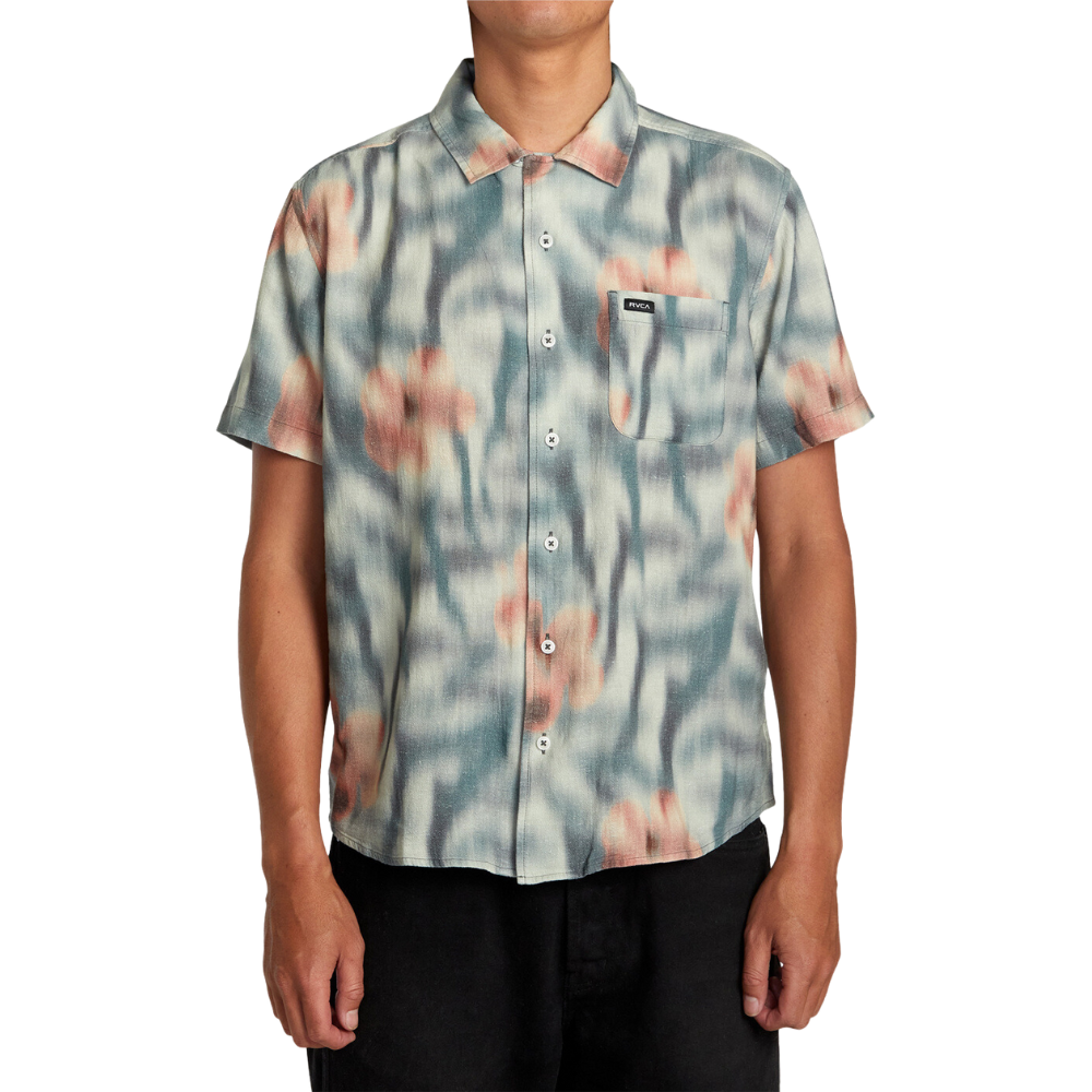 RVCA Men's Hawaii Speed Floral Short Sleeve Shirt