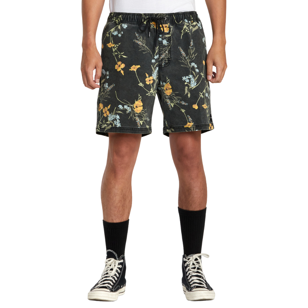 RVCA Men's Escape Print Elastic Waist Walkshorts 17”