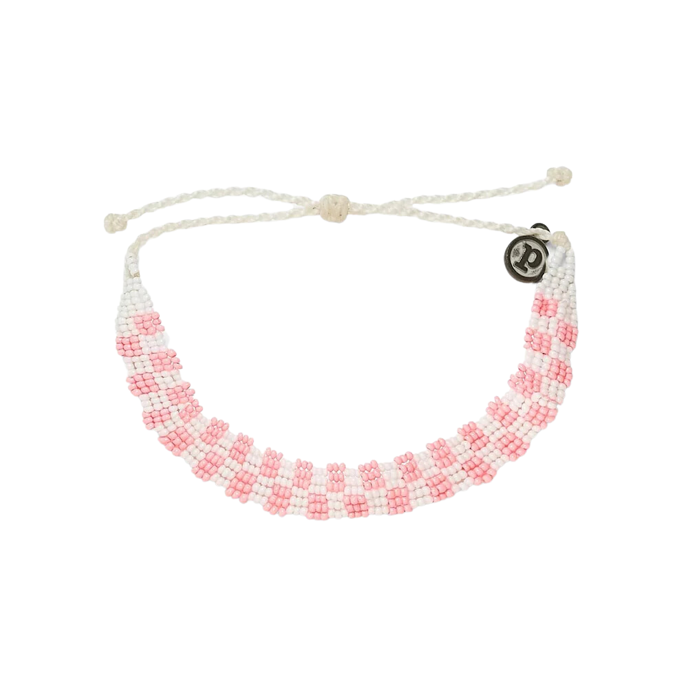 Bracelet à carreaux en perles de rocaille tissées Pura Vida