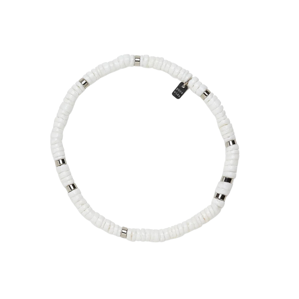 Pura Vida Pura Vida Puka Shell Stretch Anklet Silver OS Jewelry