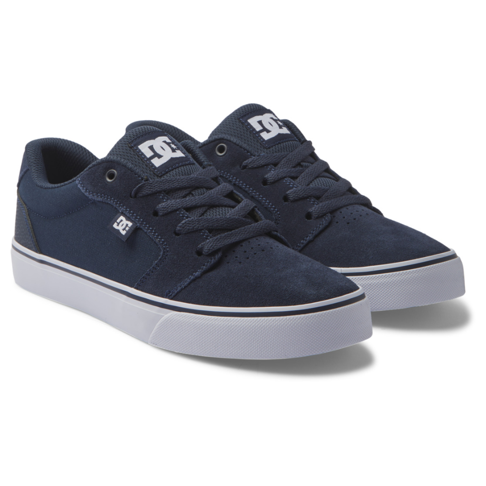 Zapatos DC Anvil para hombre - Azul marino/blanco