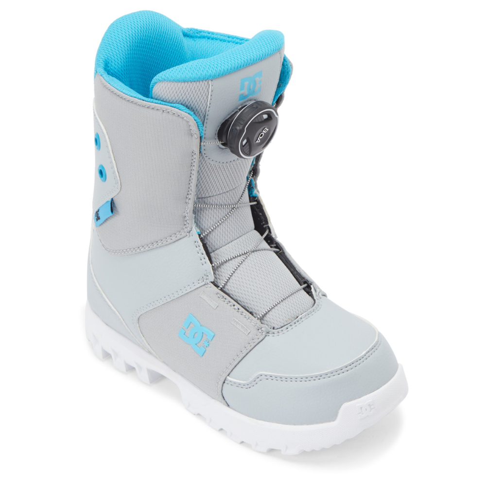 DC Kids Scout Boa Snowboard Boots - Grey/Blue