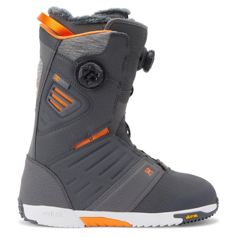 DC Men's Judge Boa Snowboard Boots - Grey/Grey/Orange