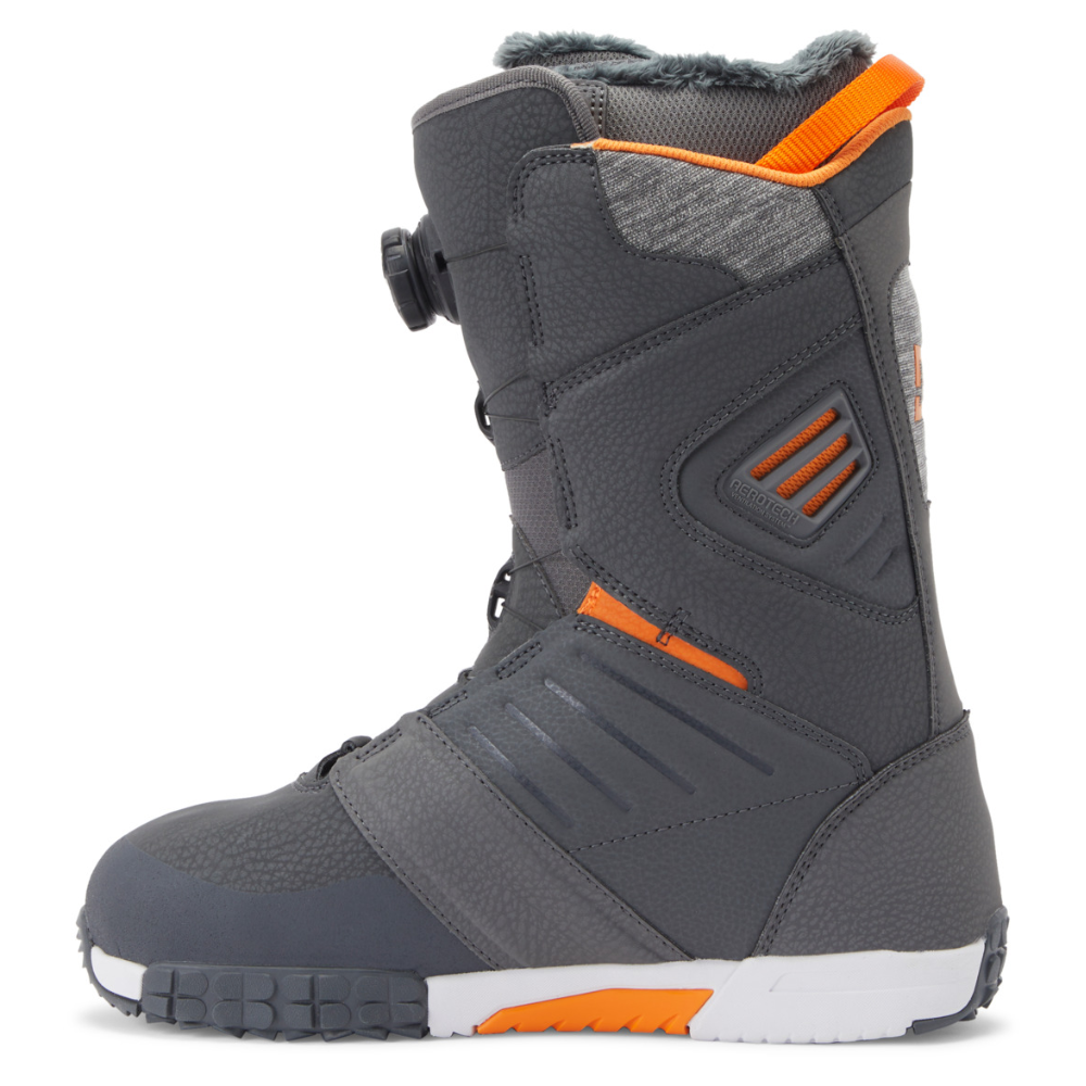 DC Men's Judge Boa Snowboard Boots - Grey/Grey/Orange