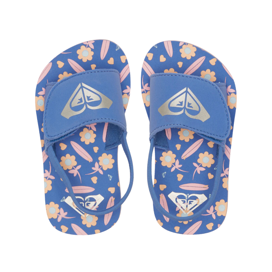 Roxy Teenie Finn Toddler Sandals - Crazy Pink/Blue Radiance