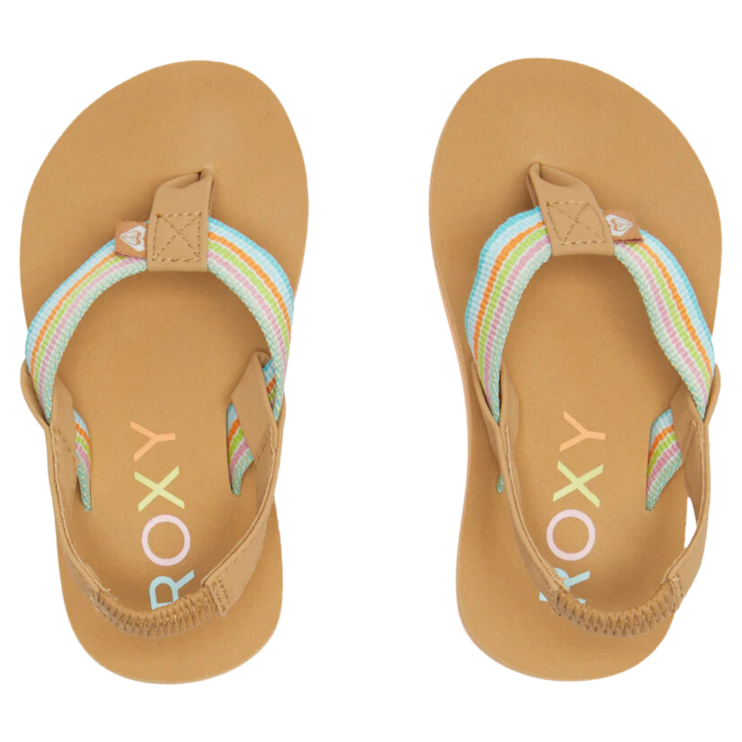 Roxy Toddler Colbee Sandals - White/Orange/Pink