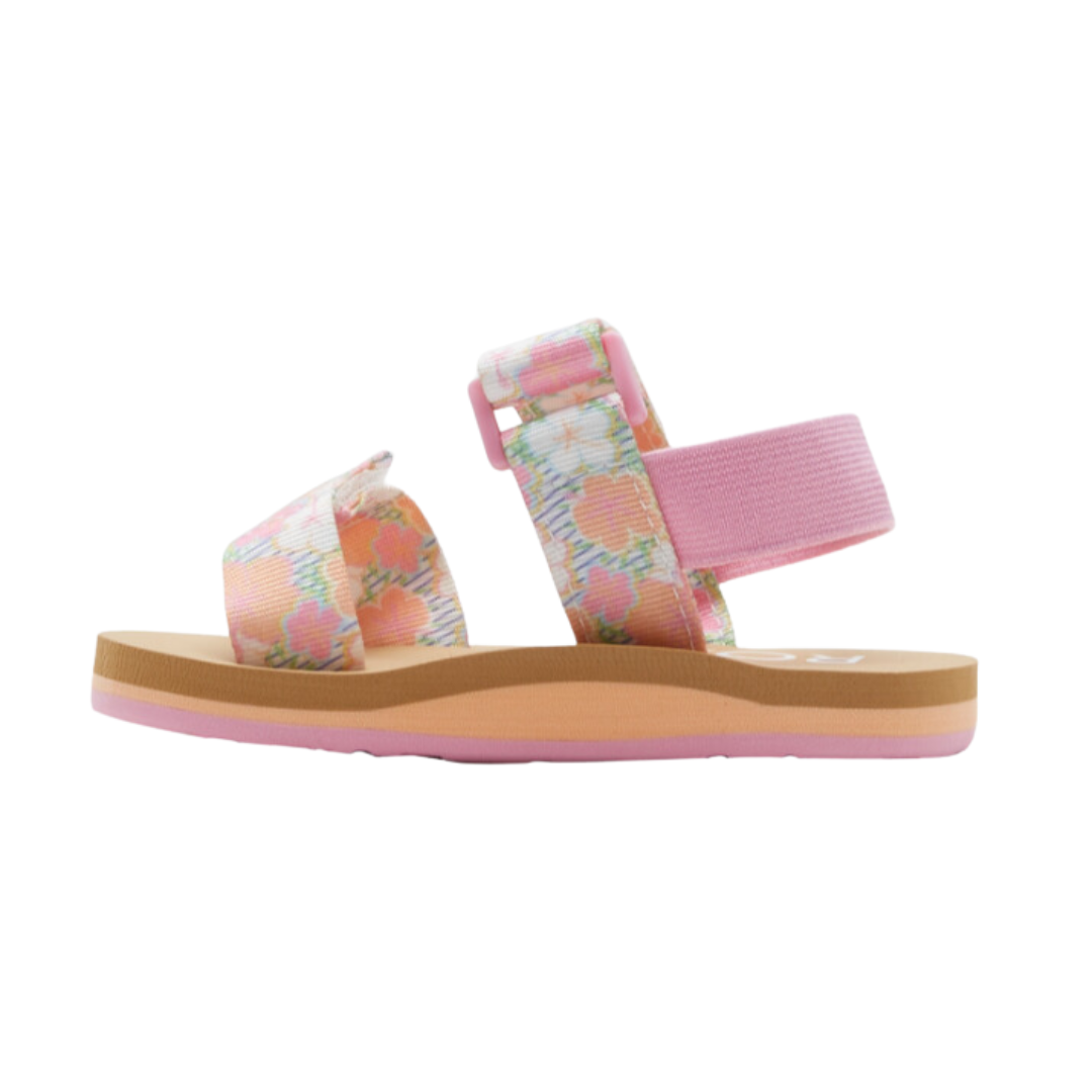 Roxy TW Roxy Cage Toddler Sandals - White/Crazy Pink/Orange
