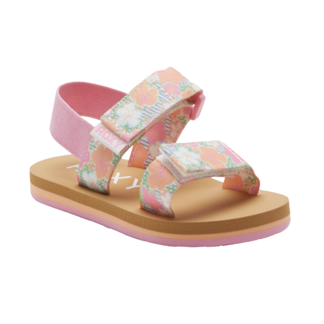 Roxy TW Roxy Cage Toddler Sandals - White/Crazy Pink/Orange