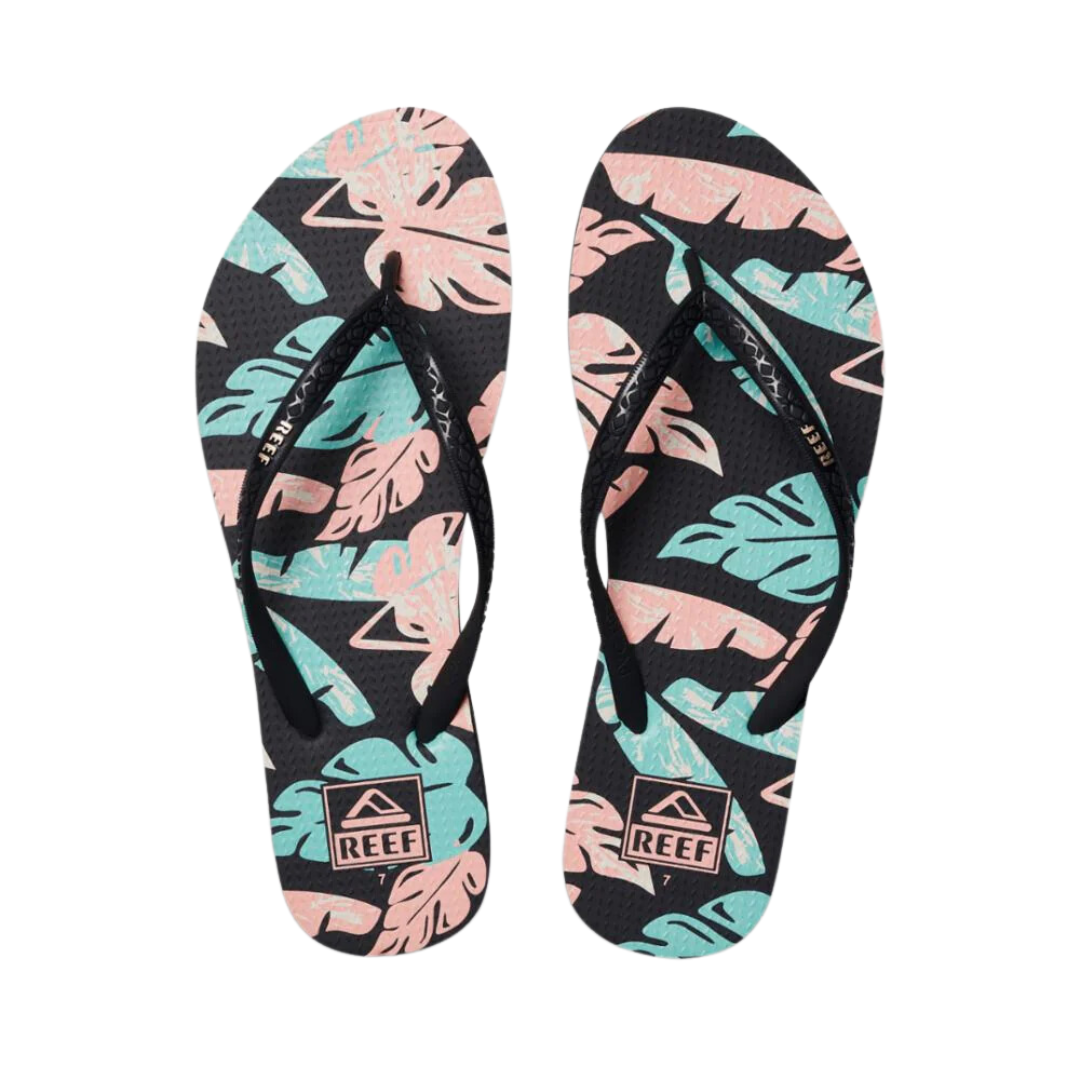 Sandalias Reef con estampados marinos para mujer - Neon Monstera