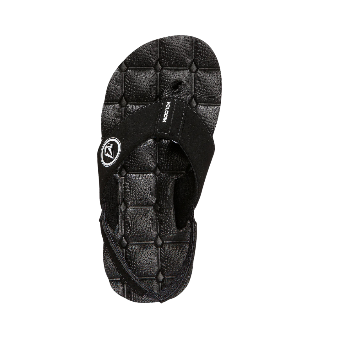 Volcom Recliner Little Youth Sandals - Black White