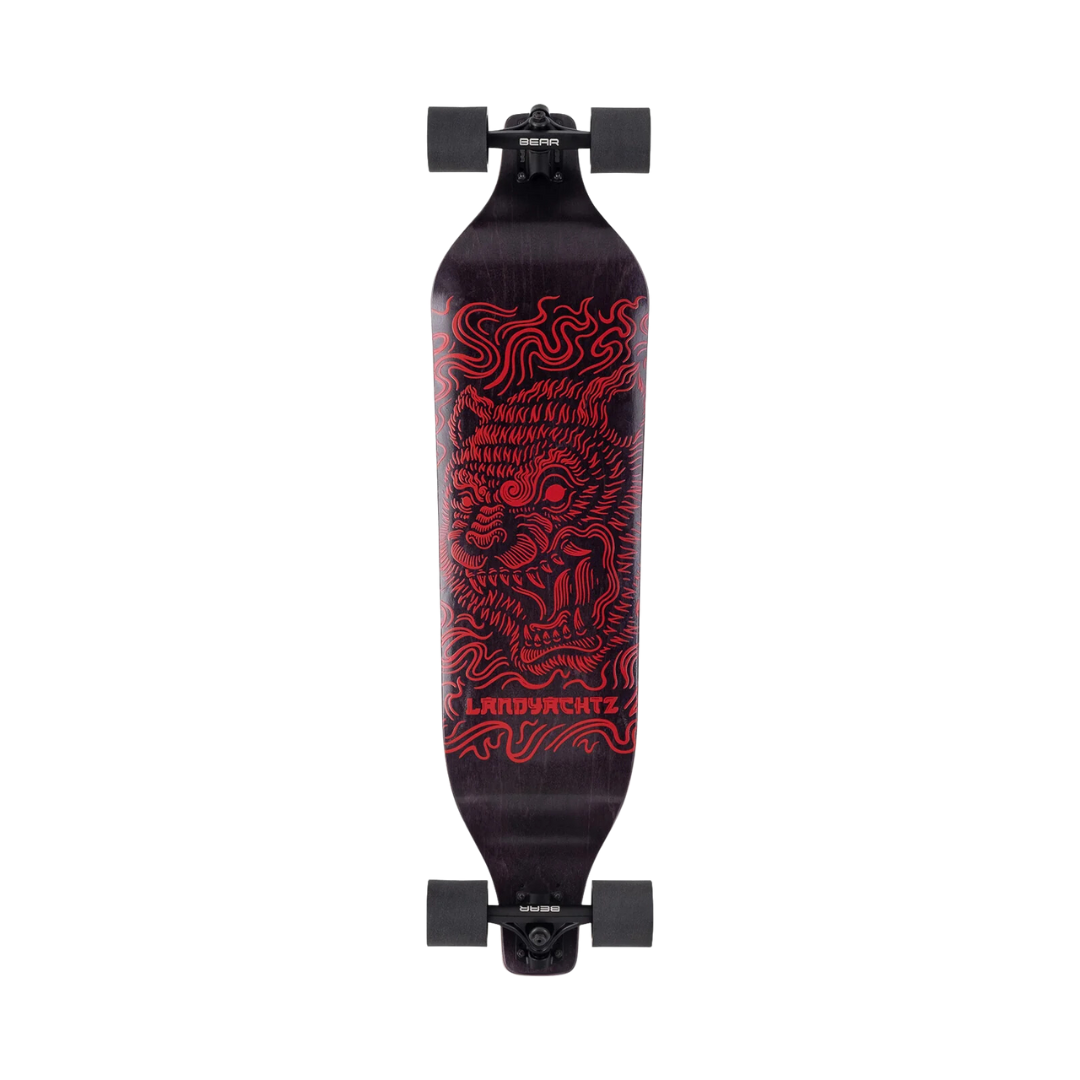 Landyachtz Landyachtz Evo 40 - Bear Complete Black/Red 40 Longboard Complete - Top Mount