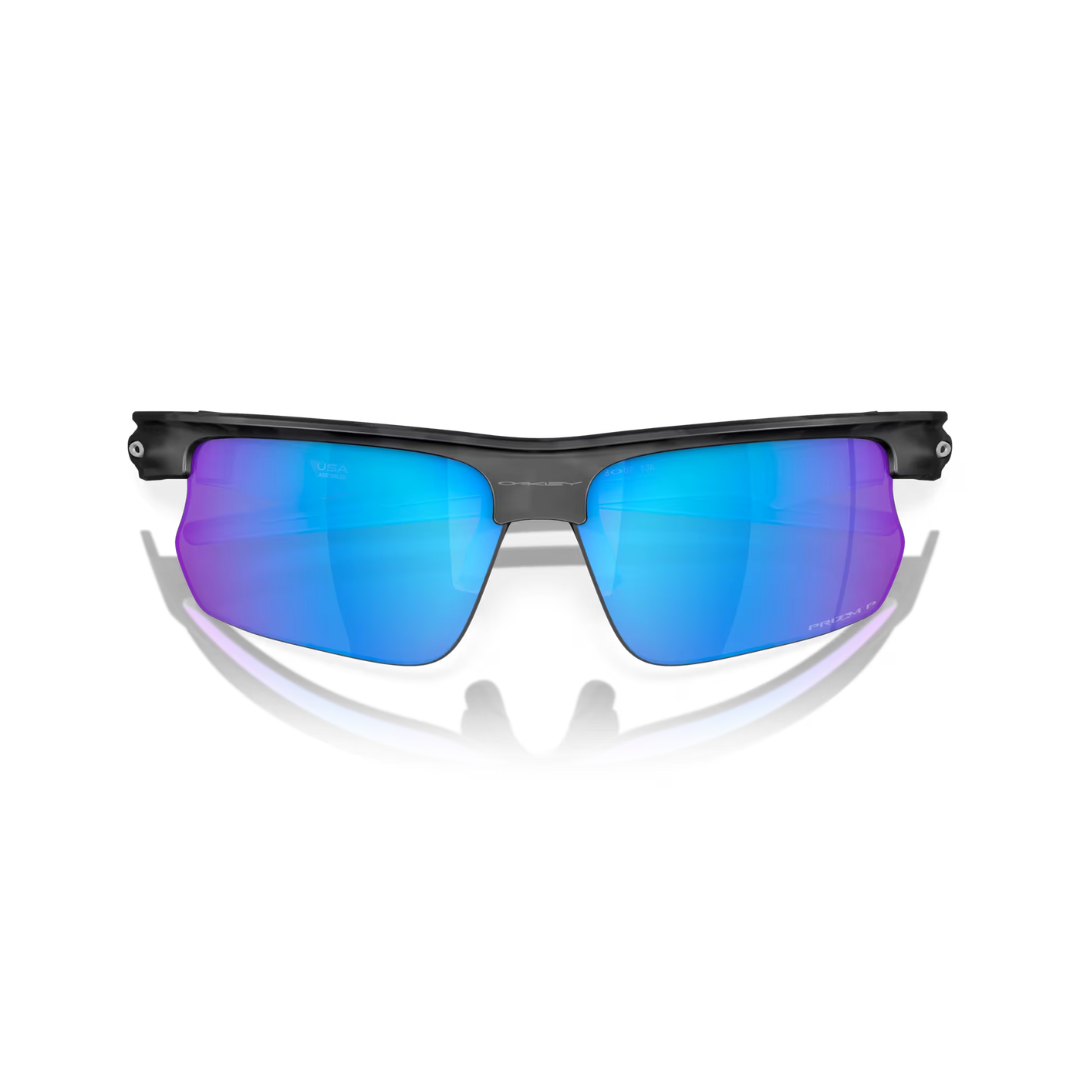 Lunettes de soleil Oakley BiSphaera - Verres polarisés Prizm Sapphire, monture camouflage gris mat