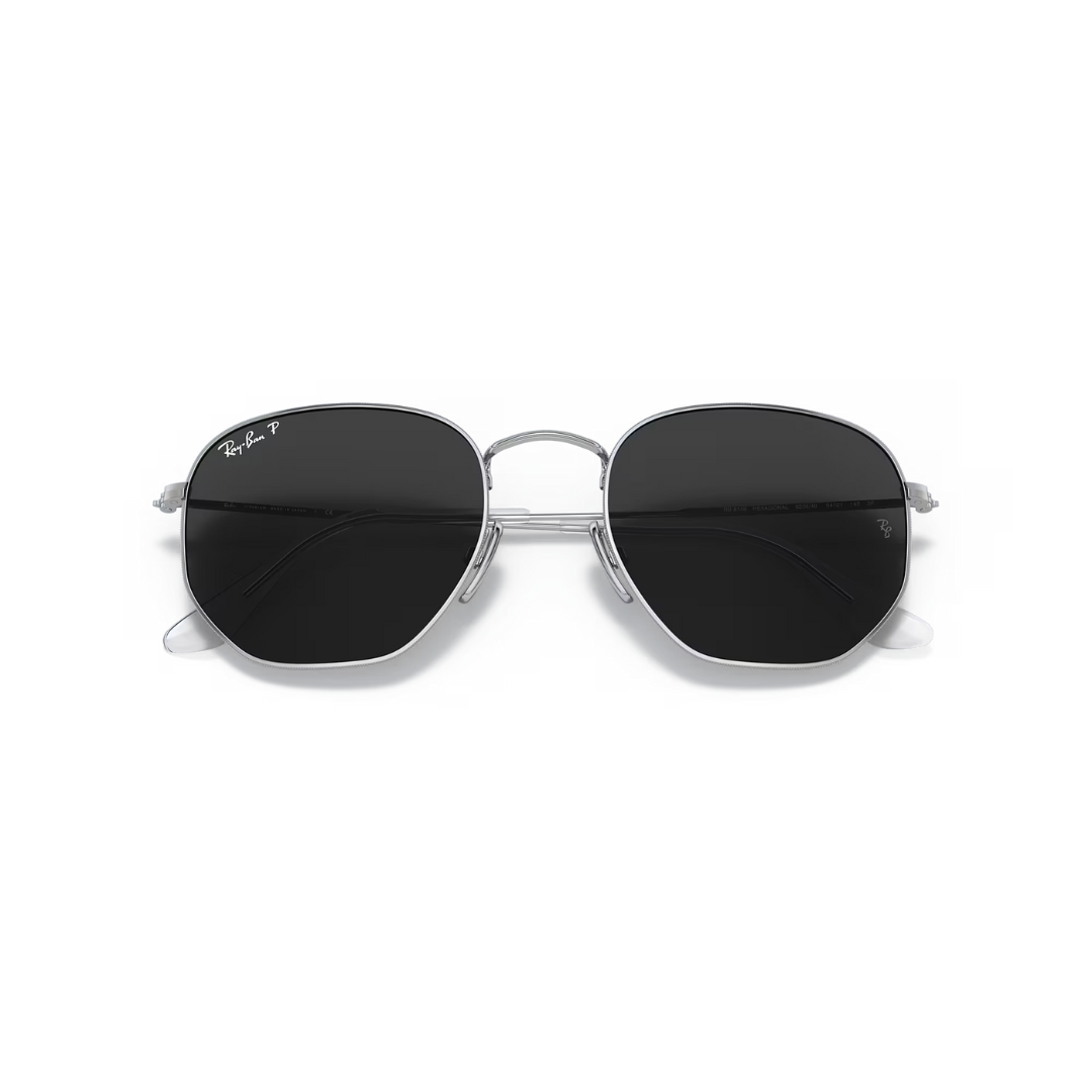 Gafas de sol Ray Ban Hexigonales - Plateadas, Negro Polar