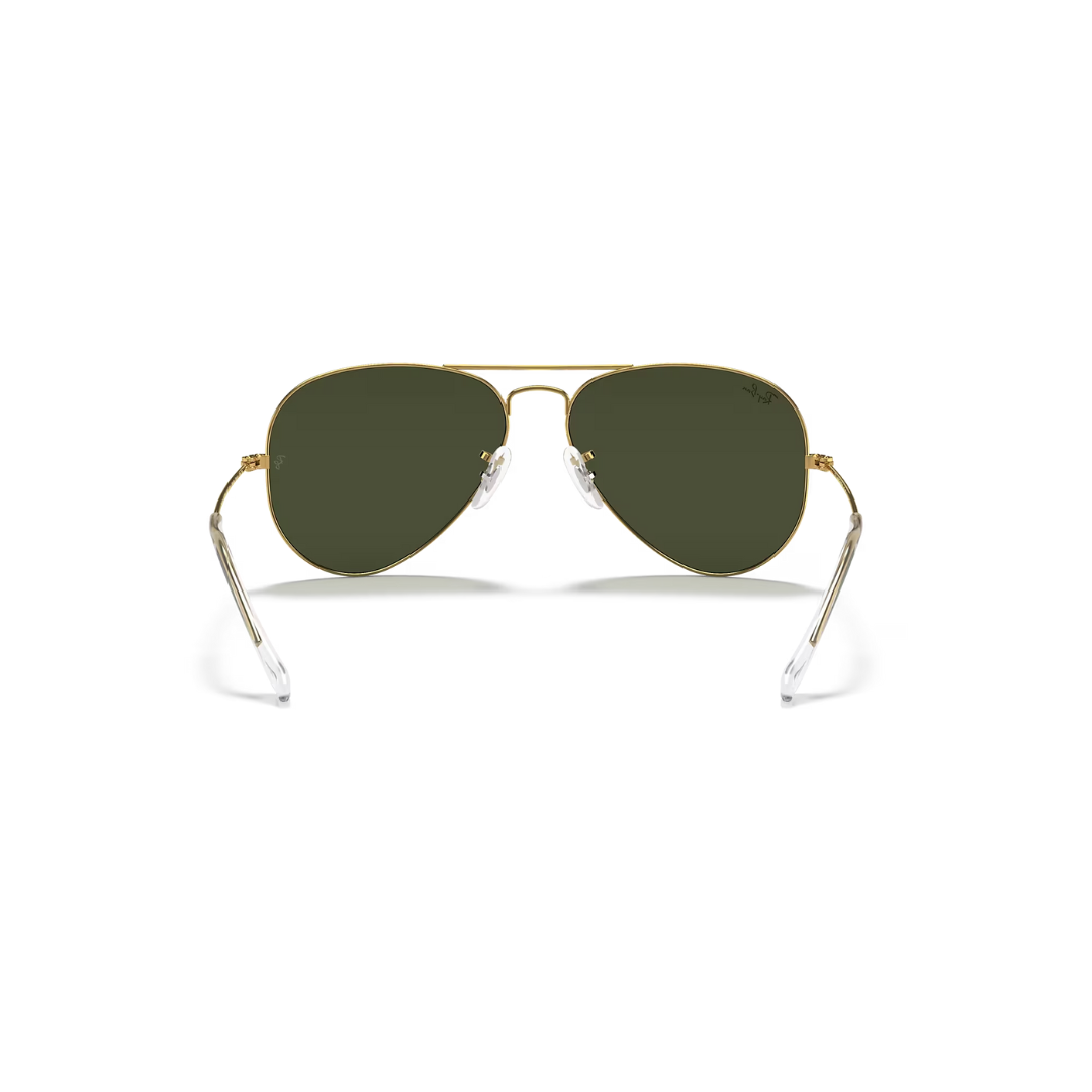 Ray Ban Aviator Classic Large - Metal Arista, Green Polarized