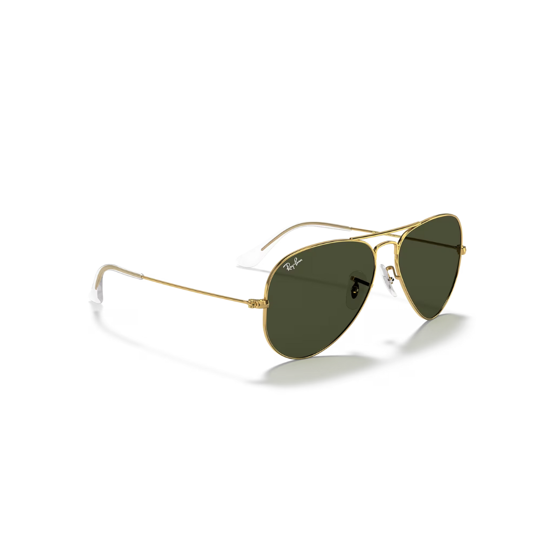 Ray Ban Aviator Classic Large - Metal Arista, Green Polarized