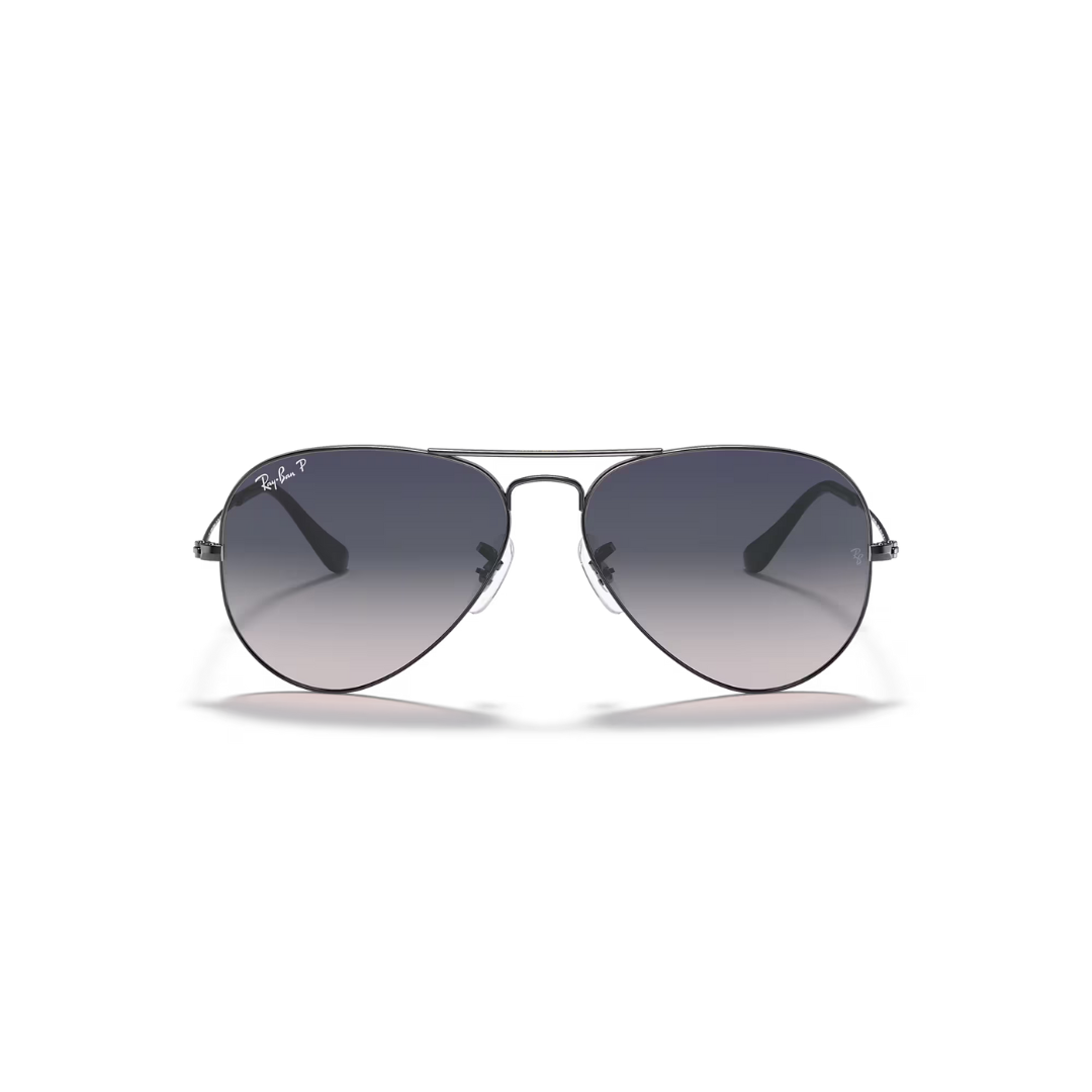Ray Ban Aviator Classic Large - Metal Gunmetal, Blue Gradient Grey