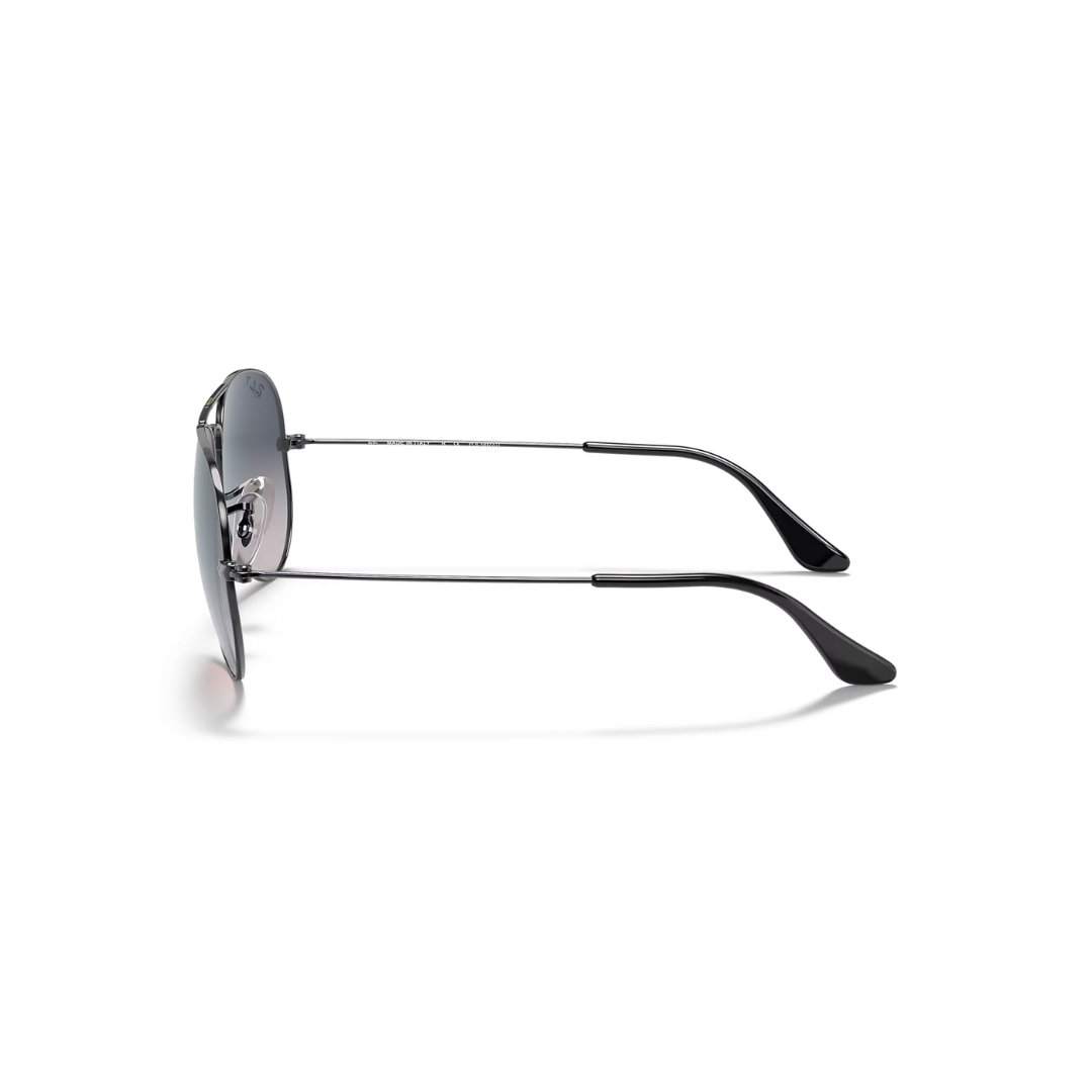 Ray Ban Aviator Classic Large - Metal Gunmetal, Blue Gradient Grey