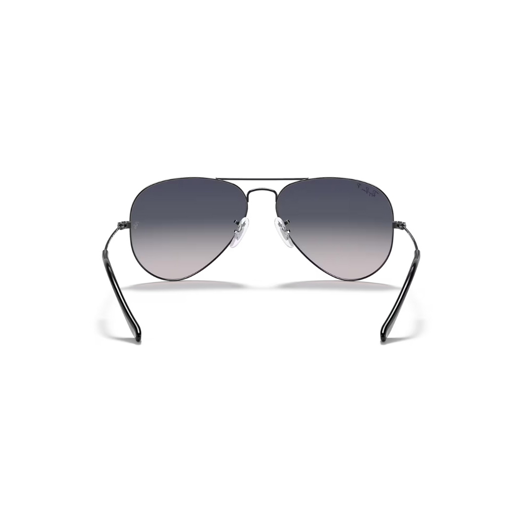 Ray Ban Aviator Classic Large - Metal Gunmetal, Blue Gradient Grey