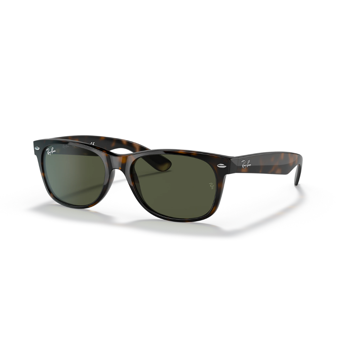 Ray Ban Ray Ban Men's New Wayfarer Sunglasses- Tortoise, G-15 Green Mens Sunglasses Lifestyle