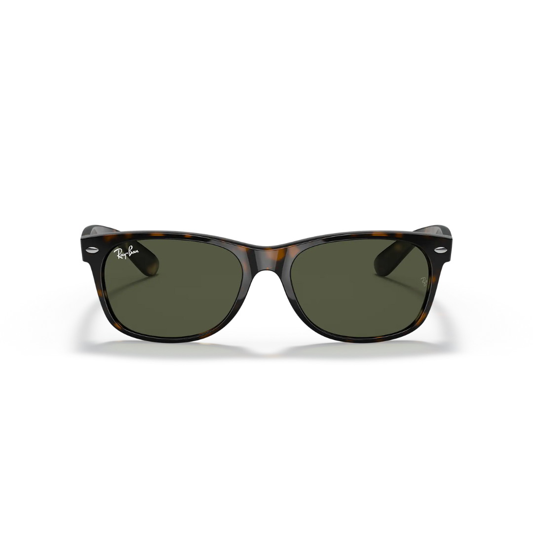 Ray Ban Ray Ban Men's New Wayfarer Sunglasses- Tortoise, G-15 Green Mens Sunglasses Lifestyle